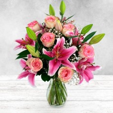 Pink Rose &amp; Lily